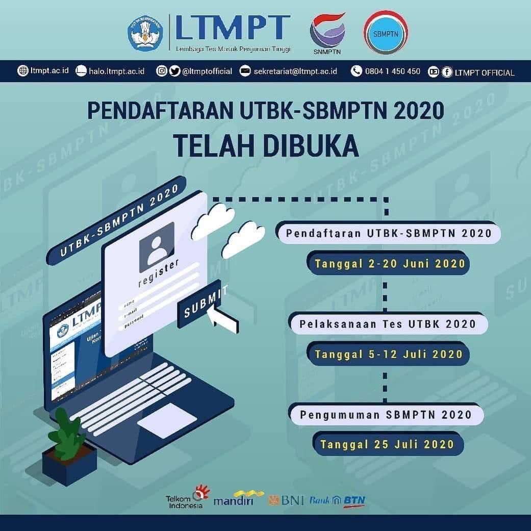 Pendaftaran UTBK-SBMPTN Telah Dibuka